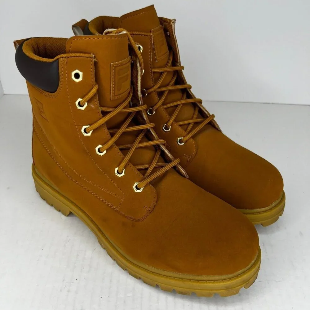 Fila Mens 1SH40063-206 Brown Edgewater Lace Up Size 12 Ankle Combat Boots
